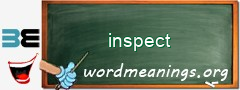 WordMeaning blackboard for inspect